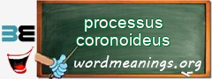 WordMeaning blackboard for processus coronoideus